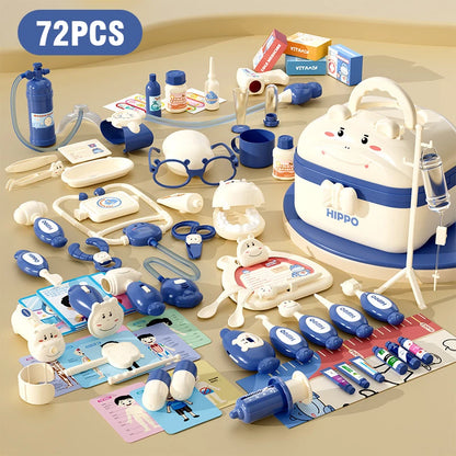 Kids Doctor Set Pretend Play Girls Boys Simulated Nurse Doctor Stethoscope Injection Home Medical Toolbox Toys for Children Gift