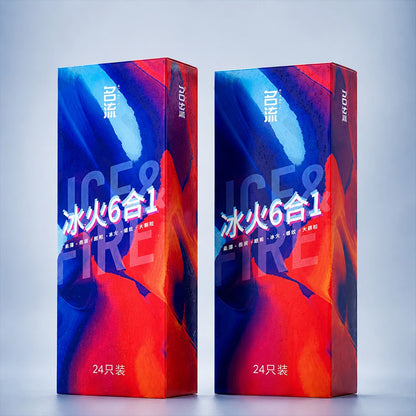 Mingliu 24pcs Condoms Mixed Variety Pack Ultra Thin Ribbed Dotted Hot Cold Sensation Latex Safe Protection Adult Products