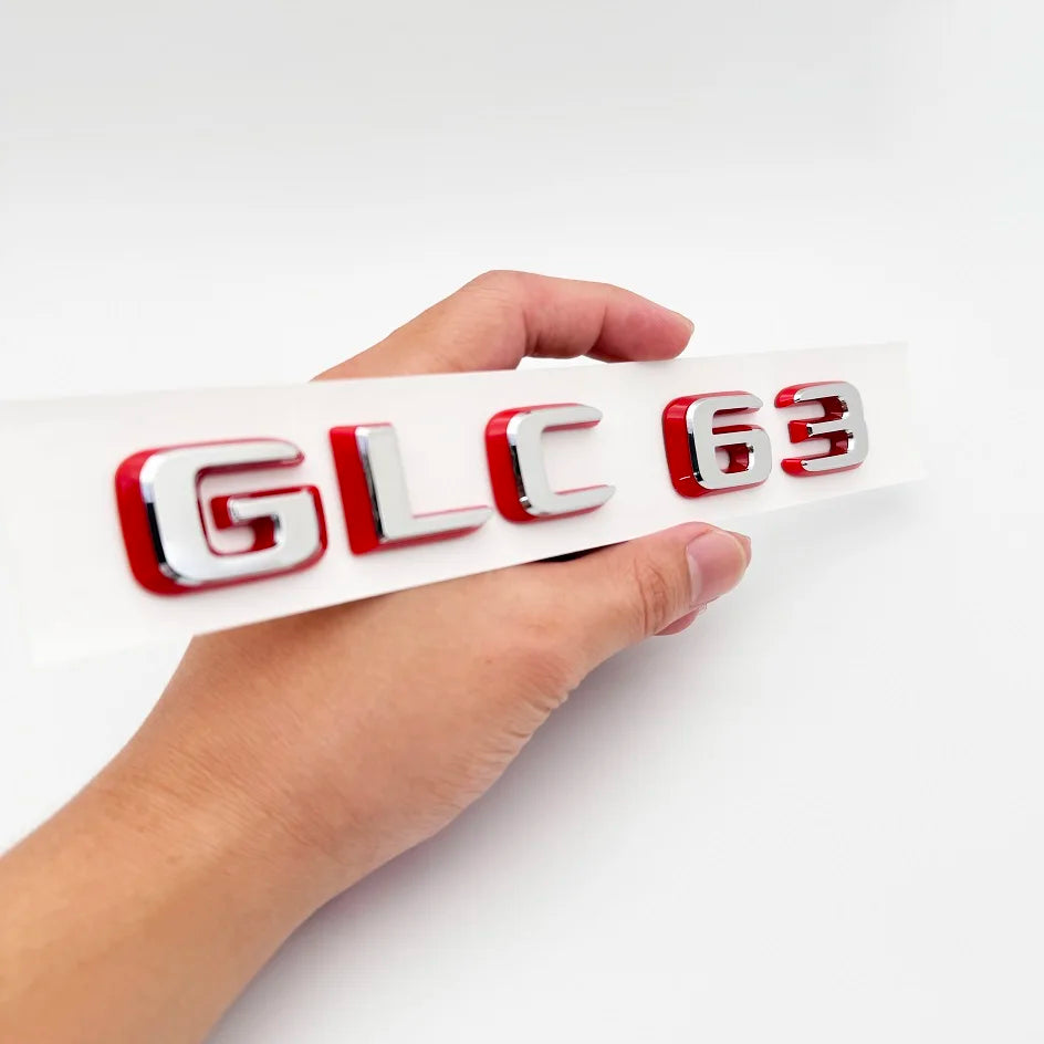 2024 New style Two tone Letters Numbers GLC43 GLC63 GLS63s Emblem for  X253 Car Trunk Nameplate Logo Sticker