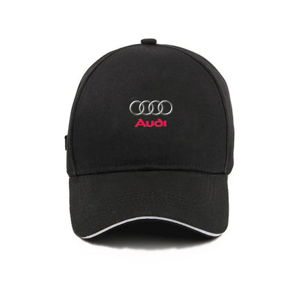 For Audi A3 A4 A5 S4 RS4 A5 S5 RS5 A6 A6 Q2 Q3 Q5 Q Q8 RS4 RS5 Car Logo Adjustable Baseball Hat Outdoor Auto Accessories
