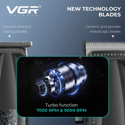 VGR Hair Clipper Professional 9000RPM Hair Cutting Machine Face Shaver Reciprocating Beard Trimmer Hair Trimmer for Men V-640 S3