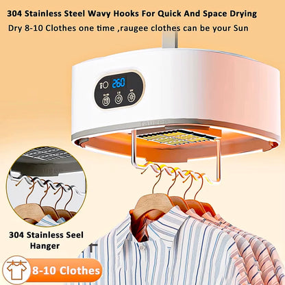 Portable Clothes Dryer Folded Electric Clothing Dryer Multifunctional Intelligent Timed Warm Laundry Dryer with Remote Control