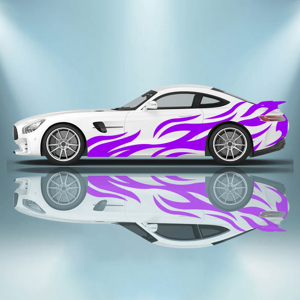 Creative Personality Flame Car Sticker Full Body Decal Wrap Scratch Protection Car Sticker Waterproof Car Vinyl Wraps