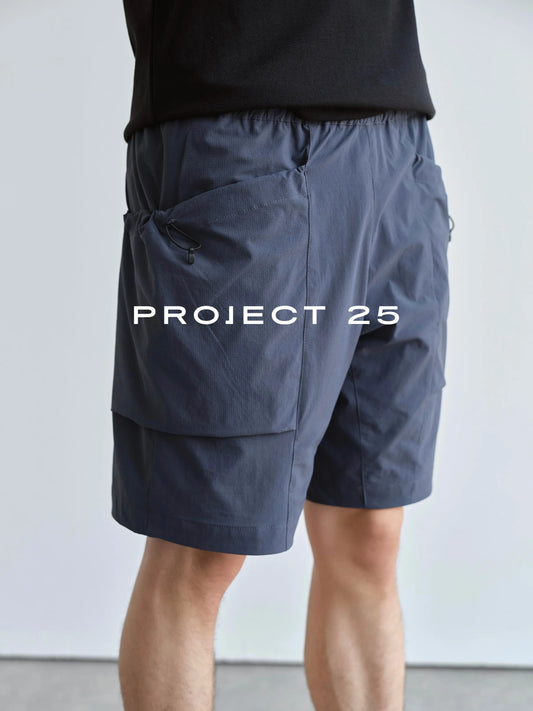 PROJECT 25 Mens Light 4-Way Stretch Cargo Shorts Waterproof Breath Multi Pockets Loose 5 Inch Outdoor Sports Tactical Shorts