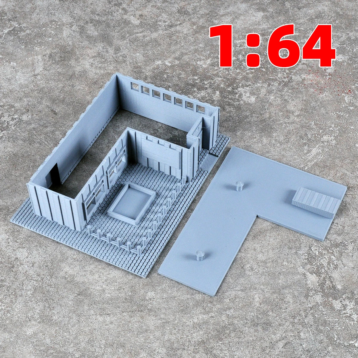Assembly Architectural Miniature Bungalow Garage Villa Office Building Railway Railroad Diorama Scale Model Kit 1/64/72/87/150ho