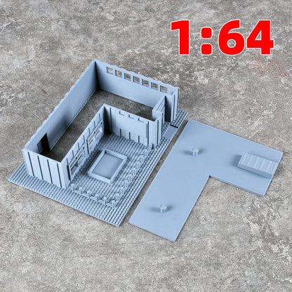 Assembly Architectural Miniature Bungalow Garage Villa Office Building Railway Railroad Diorama Scale Model Kit 1/64/72/87/150ho