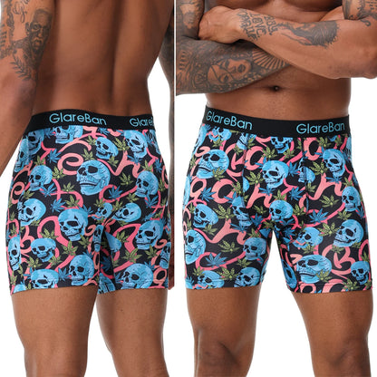 5pcs Set Mid-Long Boxer Shorts Halloween Underwear Male Underpants for Men Homme Boxershorts Slips Soft Panties Brand Sexy