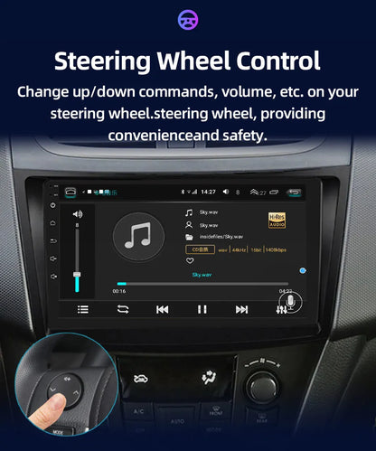 JUNDOF 9" CarPlay 2DIN Android Auto Car Radio Stereo For Suzuki Swift 2011 2012 2013 2014 2015 2016GPS Multimedia Video Player