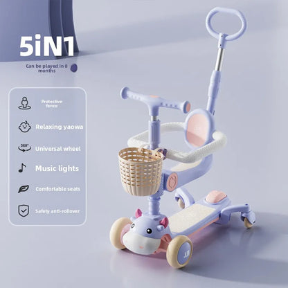 6-in-1 Toy Scooter for Boys and Girls – Children’s Scooter, Ideal for Developing Children’s Balance
