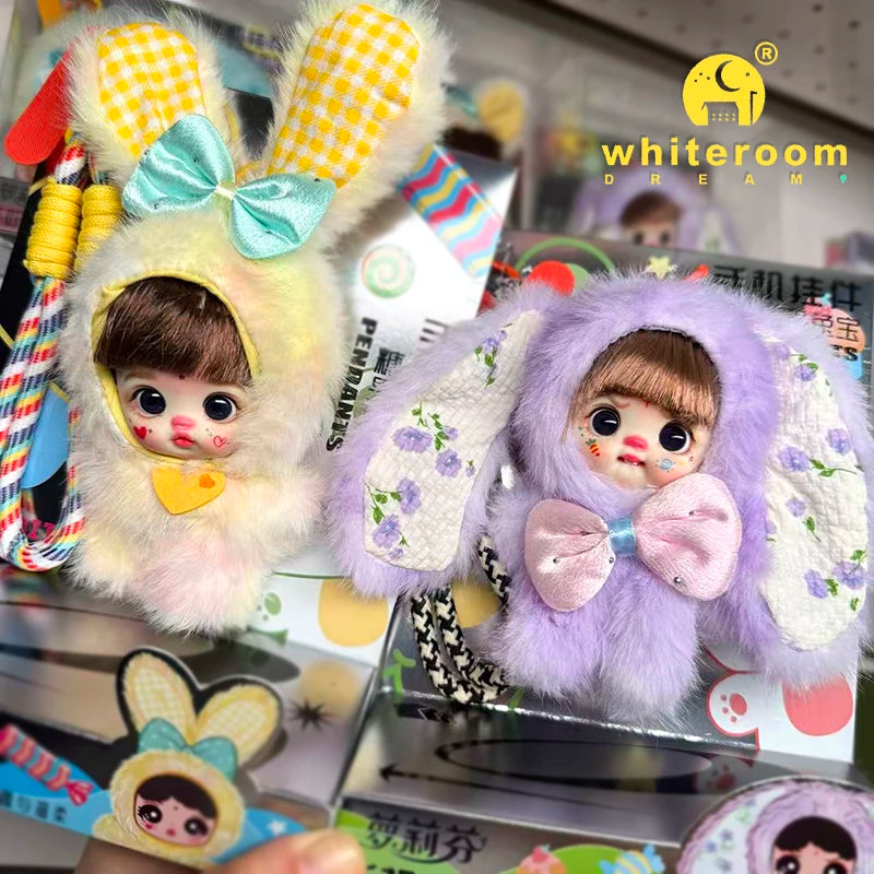 Doll accessori Furry Animal Mini Doll Plush Toy BJD Pendant Mobile Phone Lanyard Backpack Autumn Winter NewYear Gift Girl Plush