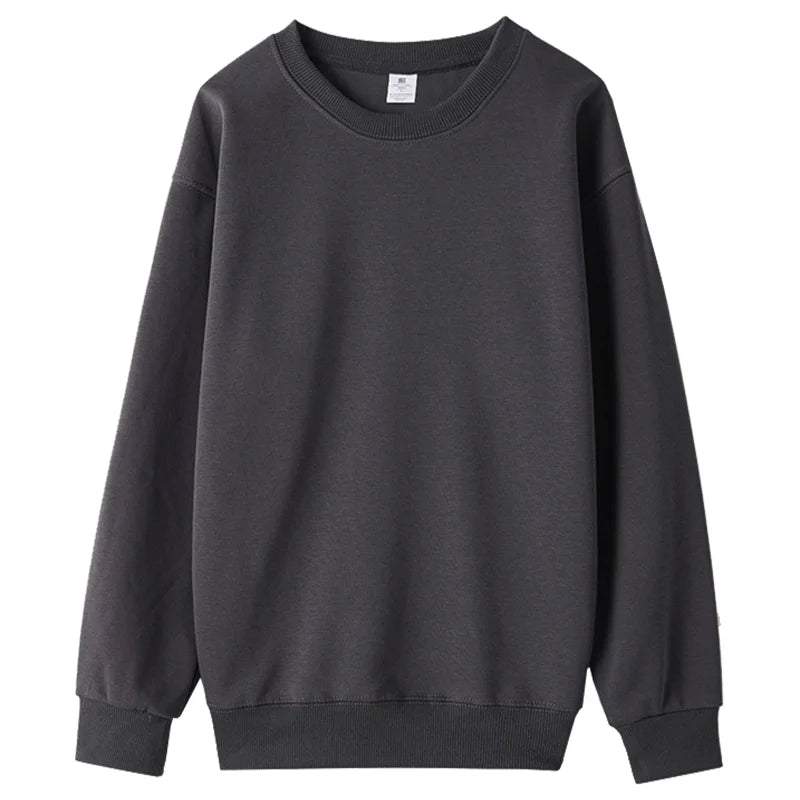 Simple Versatile Sweatshirt Custom Logo Thin Sweatshirt Embroidery Company Brand Solid Color Sweatshirt Printing Design