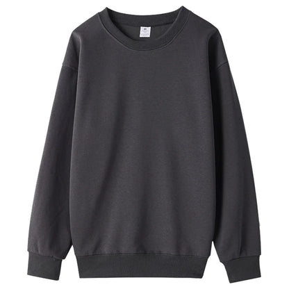 Simple Versatile Sweatshirt Custom Logo Thin Sweatshirt Embroidery Company Brand Solid Color Sweatshirt Printing Design