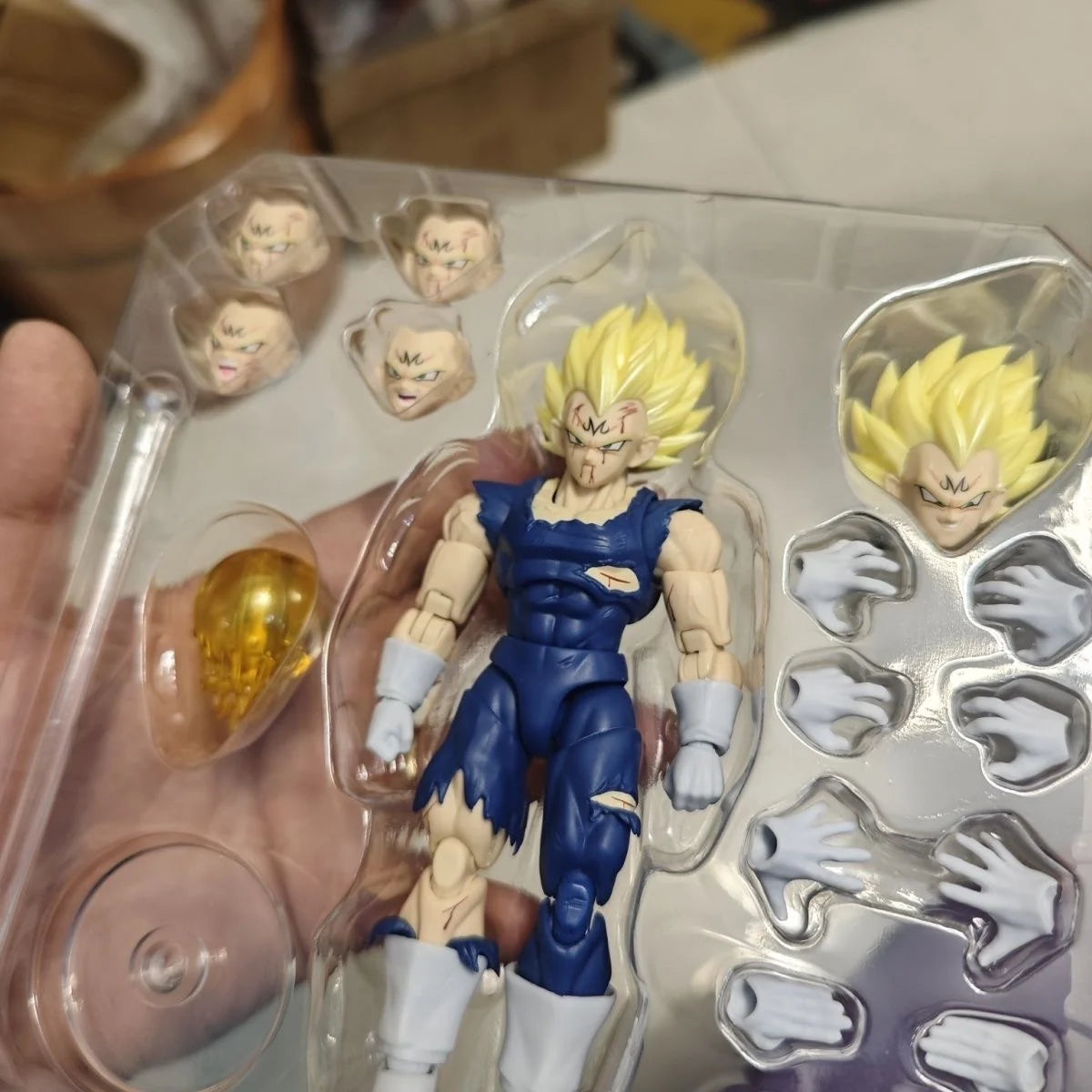 In Stock Black Hole Toys & TK Dragon Ball SHF Super Saiyan SSJ Majin Vegeta Full Power Anime Action Figures Models Gifts Toy