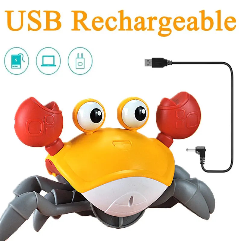 Crawling Crab Baby Toy Smart Obstacle Avoidance Crab Techno Avoid Obstacle Walking Toddler Gift