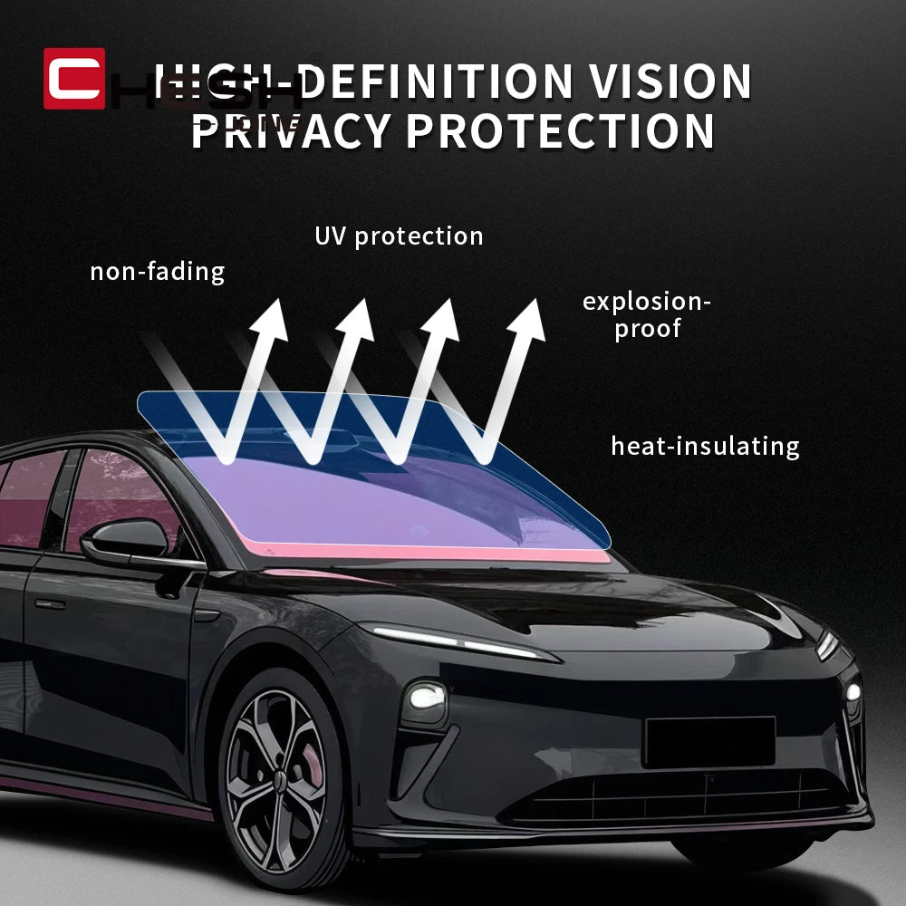 50cm X150/300/600cm Car Side Windshield VLT Purple Glass Tinting Vinyl Solar Chameleon Tint Film Nano Ceramic Proof Accessories