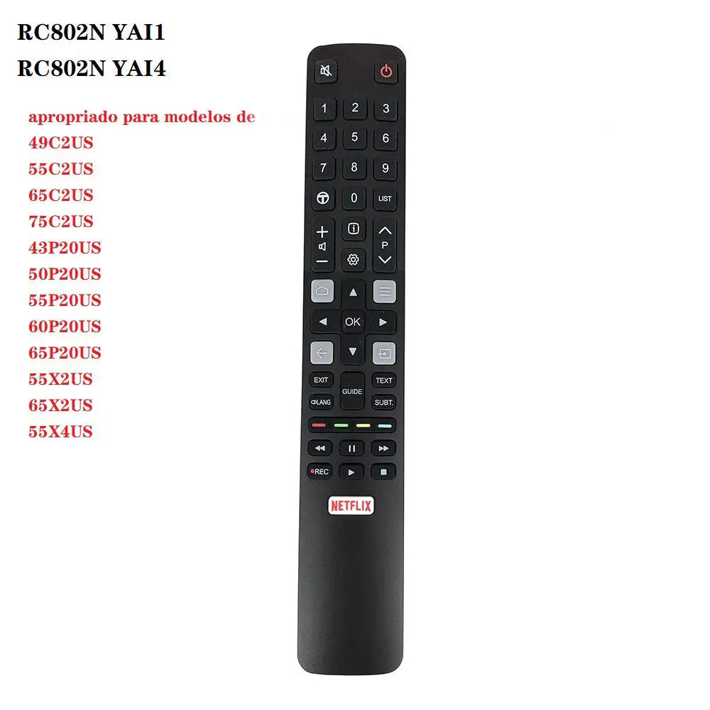 Smart Remote Control for TCL TV RC802N YAI3 YUI2 YU14 YUI1 YU11 65C2US 75C2US 43P20US U65S9906 U43P6006 Controller