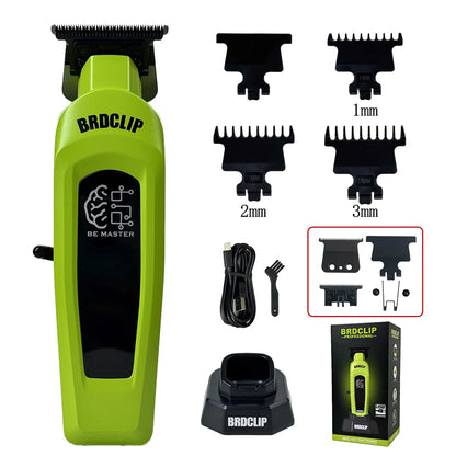 BRDCLIP Professional Barber Hair Cutting Machine Kit Base Charger 7500RPM Hair Clipper DLC Blade Salon Hair Trimmer for Men