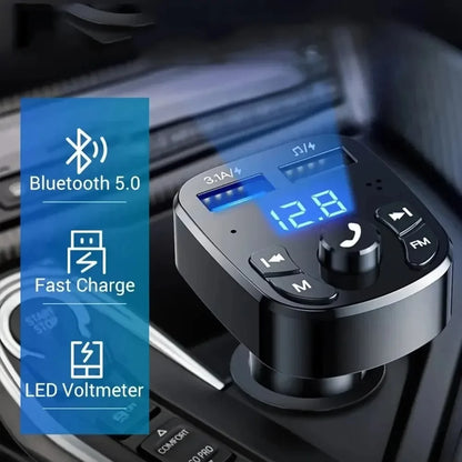 1/2/4/8/10Pcs Car Mp3 Player Dual Usb Fast Charger Fm Bluetooth Receiver Bluetooth Compatible 5.0 Fm Transmitter Usb Flash Drive