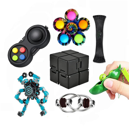 7/14 PCS Fidget Toys Adults Set,Relieves Stress Anxiety Fidget Toys for Kids and Adults with ADD,ADHD, Autism or Anxiety