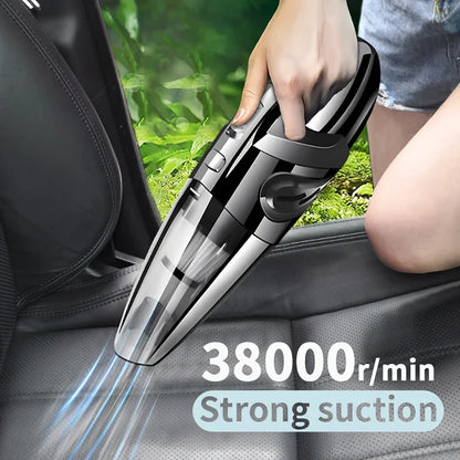 Car Cordless Vacuum Cleaner - High-Capacity Portable for Car Cleaning with Upgraded Aluminum Blade Suction Port, Powerful Motor