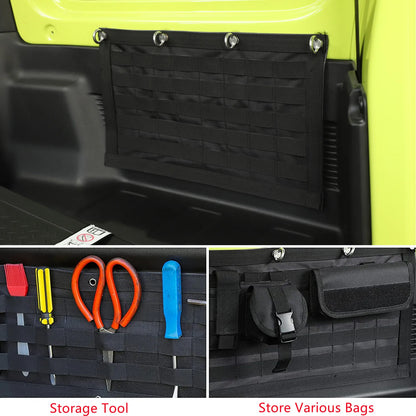 Car Tailgate Storage Bag Organizer Tool Kit Pocket for Suzuki Jimny JB64 JB74 2019-2024 Stowing Tidying Interior Accessories