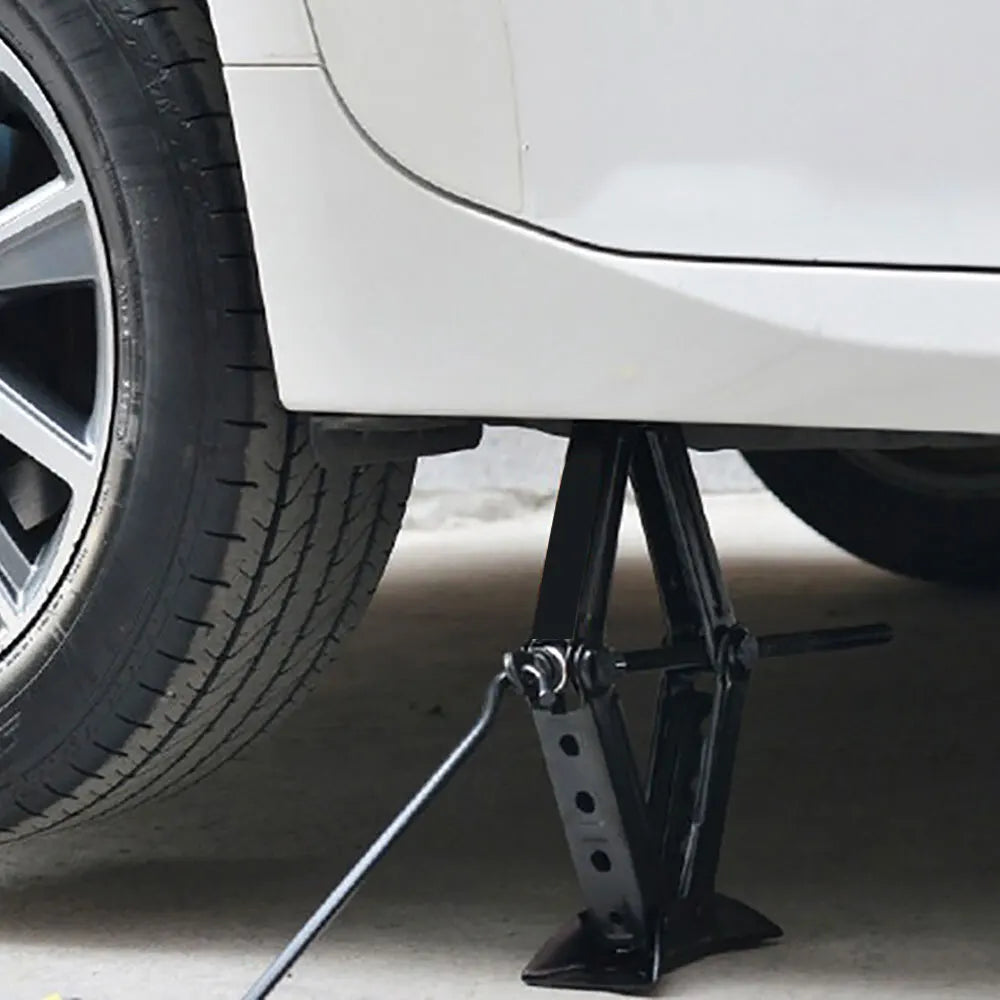 2 Ton Scissor Jack Lift Wind Up Tools For Car Van Garage with Wrench Speed Handle