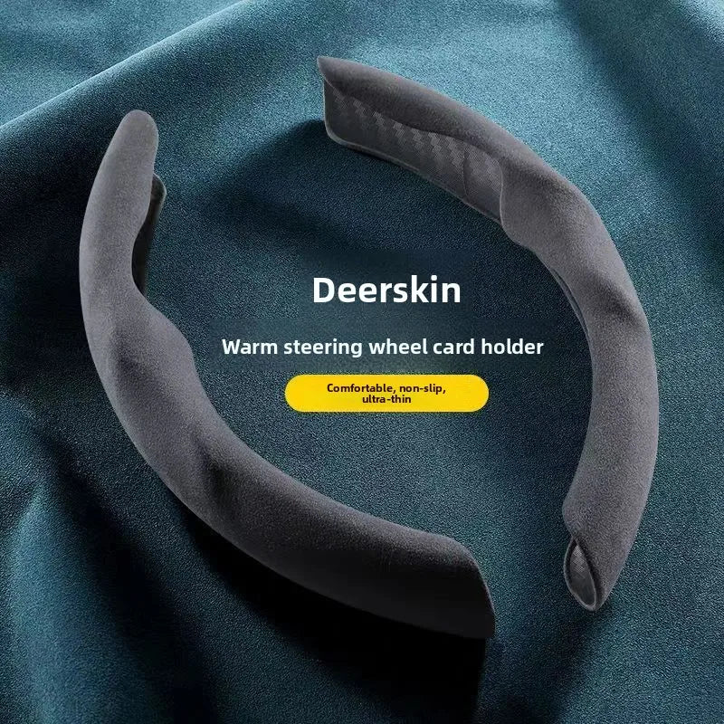2026 Winter New Car Steering Wheel Cover Gearshift Handbrake Cover Protector Decoration Warm Super Thick Plush Auto Accessories