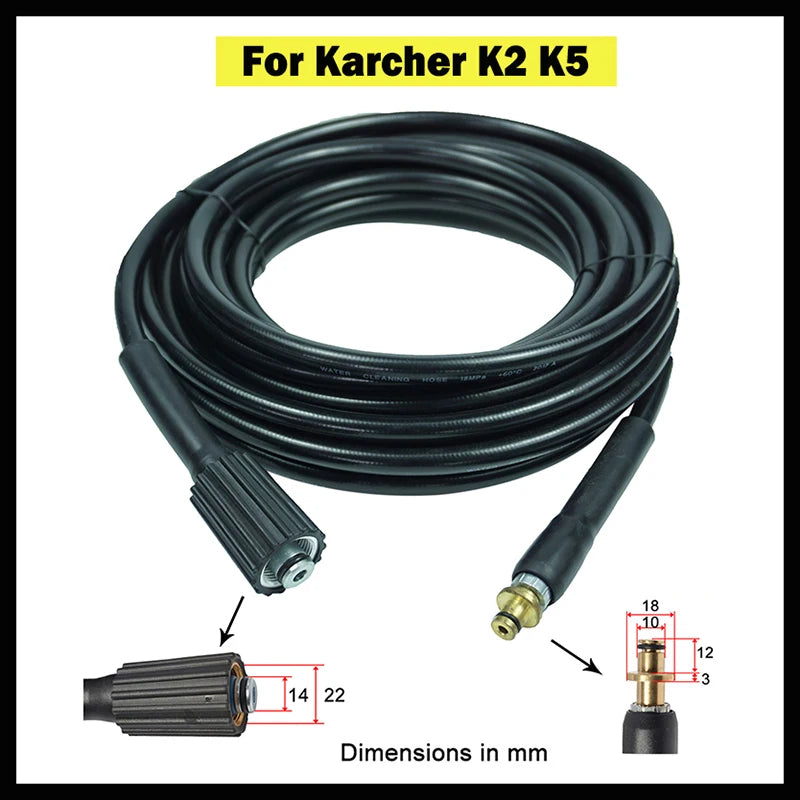 High Pressure Washer Hose Pipe Cord Car Washer Water Cleaning Extension Hose Water Hose for Karcher K2 K3 K5 K7 Pressure Cleaner