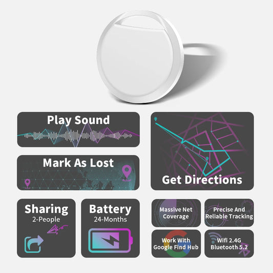 1/ 4PCS GPS Tracker Android Vehicle Locator work with Google App Finder for Pixel Device Xiaomi Car Global Positioning Smart Tag