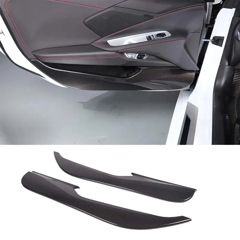 ABS Red For Chevrolet Corvette C8 Stingray Z51 Z06 2020-2023 Car Door Anti-kick Panel Cover Trim Sticker Car Accessories