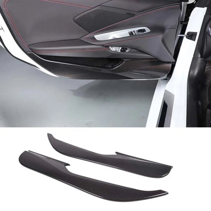ABS Red For Chevrolet Corvette C8 Stingray Z51 Z06 2020-2023 Car Door Anti-kick Panel Cover Trim Sticker Car Accessories