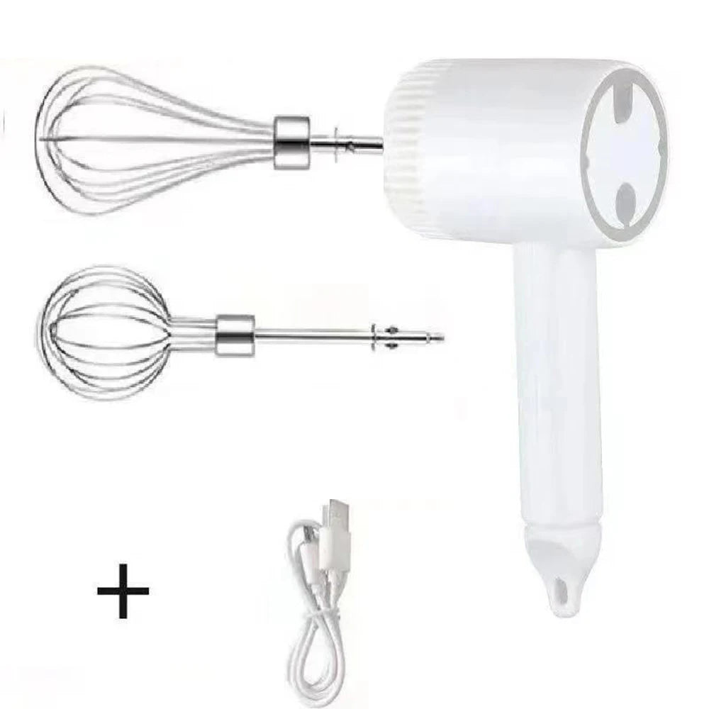 Wireless Electric Food Mixer USB Hand Blender Portable 3 Speeds Dough Garlic Crusher Cream Egg Beater Baking Masher Kitchen Tool