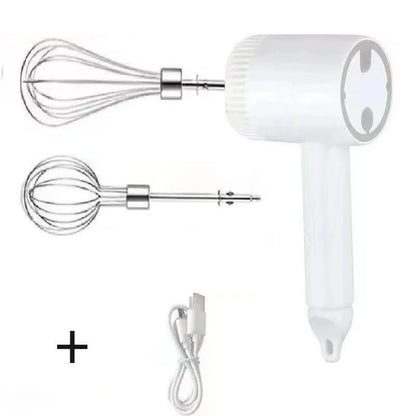 Wireless Electric Food Mixer USB Hand Blender Portable 3 Speeds Dough Garlic Crusher Cream Egg Beater Baking Masher Kitchen Tool