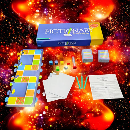 Pictionary (Party Version), a Game Specifically Designed for Parties, a Card Game, a Board Game, Suitable as a Gift (Colors May Vary Slightly)