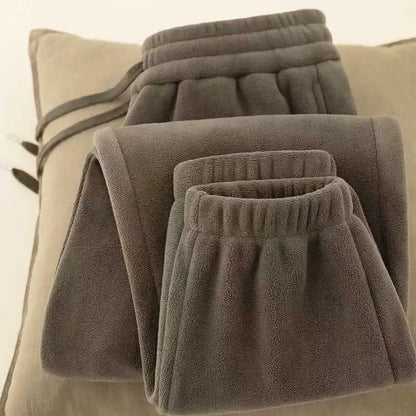 Men's Double-Sided Fleece Thickened Warm Casual Pants Winter Long Trousers Outerwear Loose Fit Youthful Style Autumn Winter