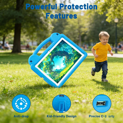 ANRY Children's Learning Tablet 10.1 Inch Android 15 8GB RAM 64GB ROM 5000mAh Battery Eye Care Shockproof Silicone Case for Kids