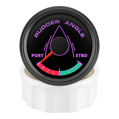52MM Rudder Angle Indicator with 8 colors backlight Waterproof Rudder Position Gauge with Sensor 0-190ohm for Boat Yacht Marine