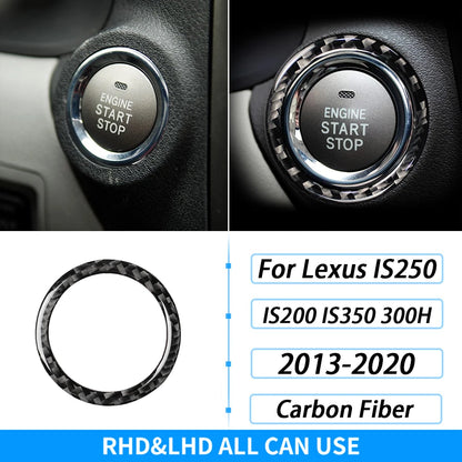 For Lexus IS250 IS350 300H 2013-2019 Carbon Fiber Gear Shift Air Outlet CD AC Window Lift Set Car Interior Accessories Sticker