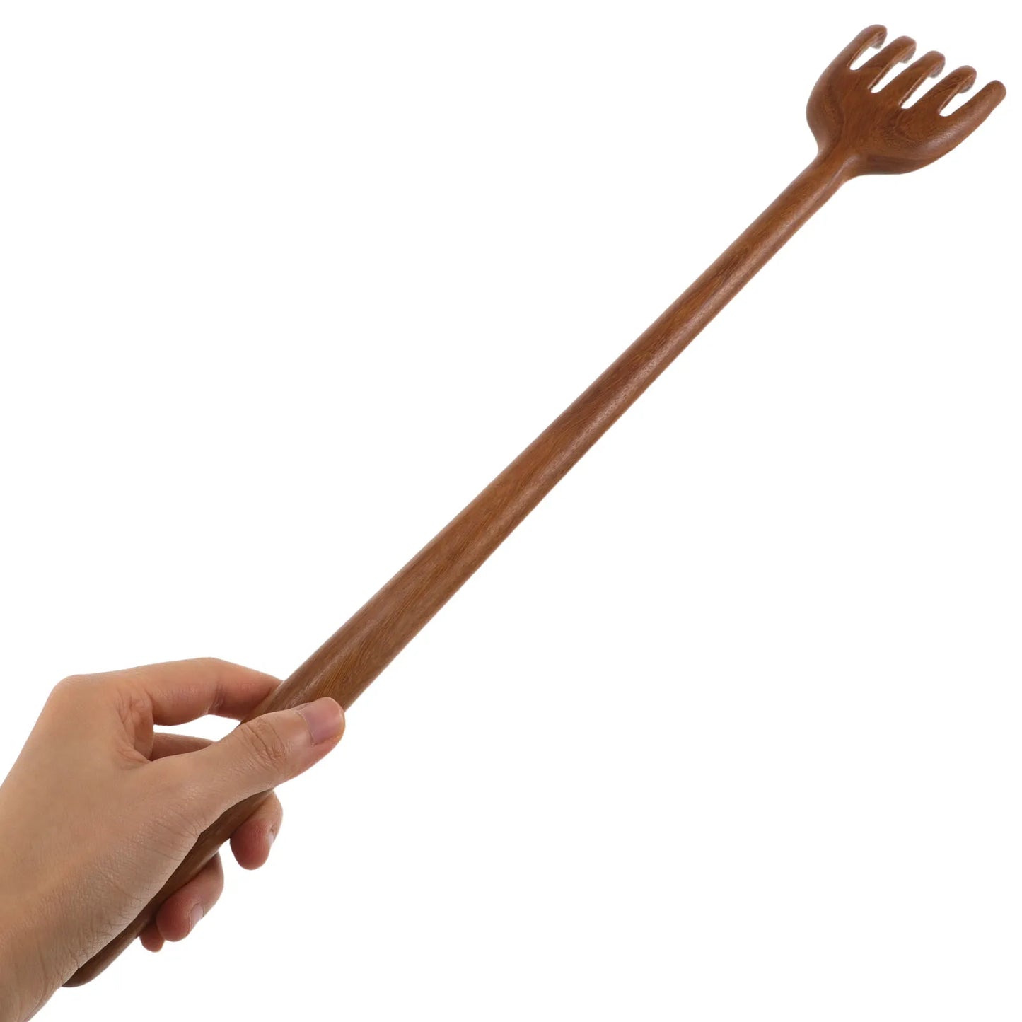 Wood Back Scratcher Long Handle Manual Back Scratcher Massager Itch Relief Tool Portable for Home Office Travel