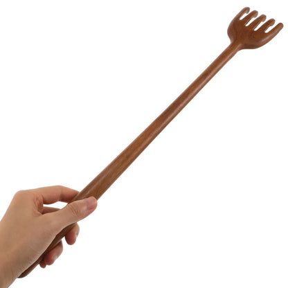 Wood Back Scratcher Long Handle Manual Back Scratcher Massager Itch Relief Tool Portable for Home Office Travel