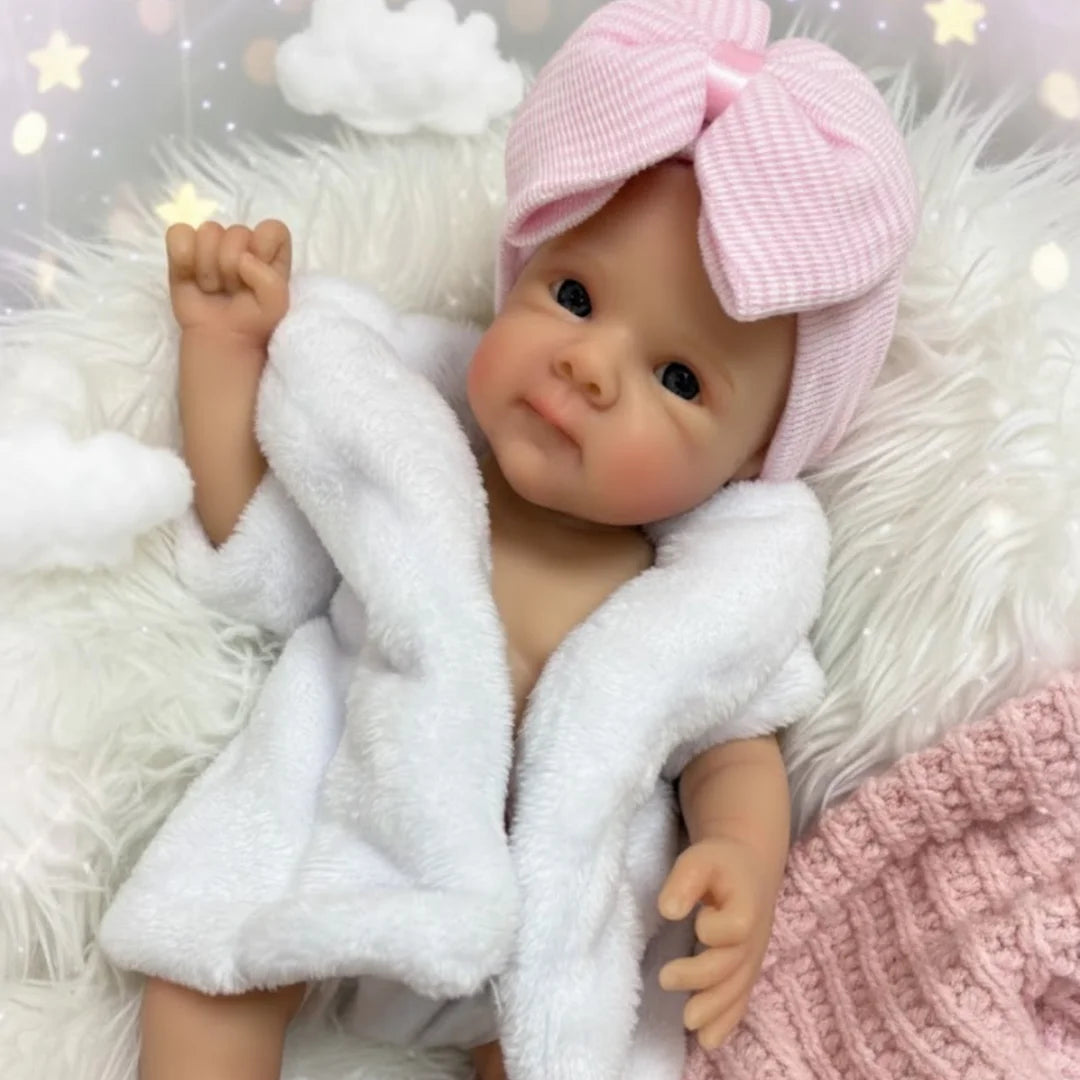 1 PCS/3 Styles Washable Soft 6-13Inch bebe reborn de silicona Girl Dolls With Handmade Paint Skin Newborn Silicone Dolls