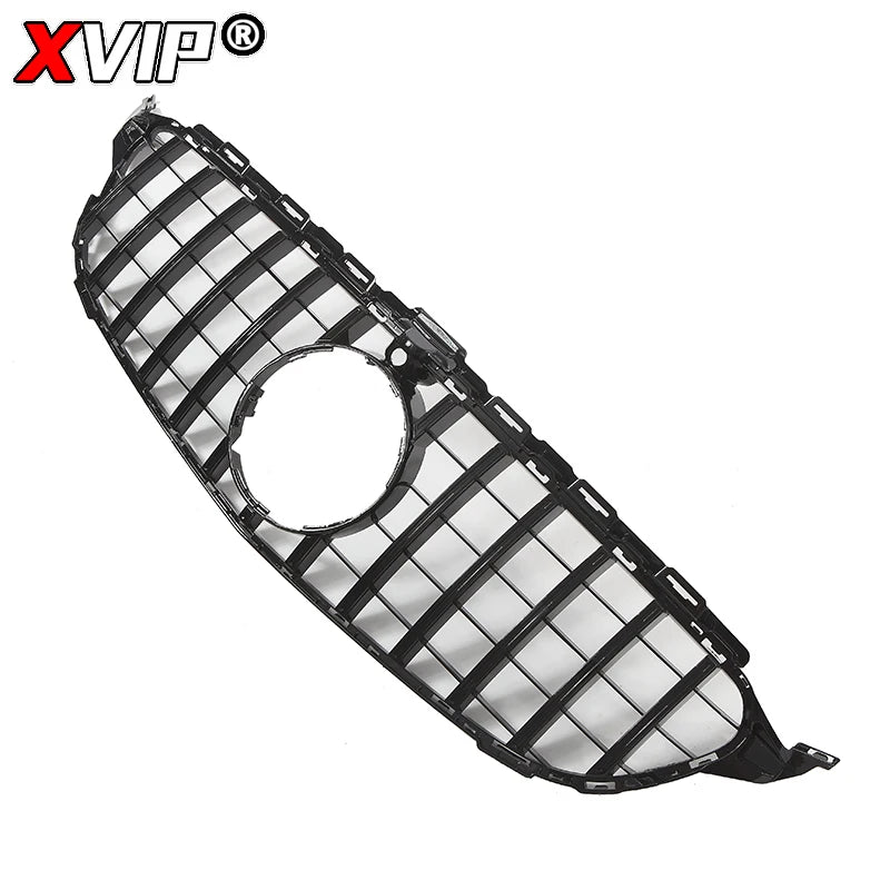 XVIP GTR Style Front Racing Grille For Mercedes Benz C-Class W205 2015-2018 C180 C200 C300 Chrome Diamonds Style Bumper Grilles