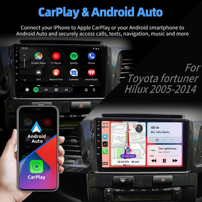 DAB+ 9“ Android 15 For Toyota Fortuner HILUX Revo Vigo N70 2007-2015 Multimedia Video Player Stereo GPS 2din Carplay Car Radio