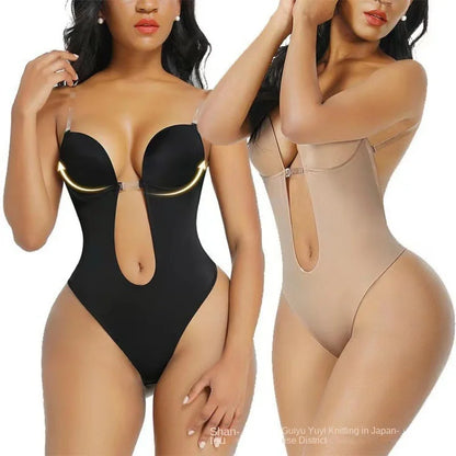 Europe The United States Shapewear Invisible Shoulder Strap Bra Set Adjustment Underwear Sexy Backless Triangle Body Shapewear
