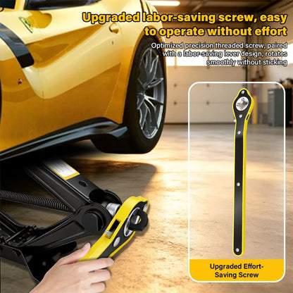 Portable 2 Ton Car Scissor Jack Kit with Extendable Wheel Wrench Labor-Saving SUV Auto Tire Repair Replacement Tool