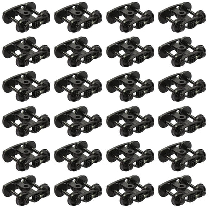Evemodel HO Scale 1:87 Bearing Truck with 33" Plastic Wheels POM Bogies 2-Springs 12pcs/24pcs HP22BHO