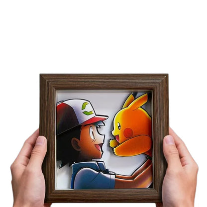 Anime Gyarados 3D Art Painting Cartoon Bulbasaur Figure Collect Picture Handmade Desktop Decora Fans Gift
