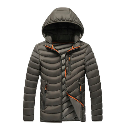 Autumn Winter Men Parkas Windbreaker Warm Casual Outdoor Fashion Mens Down Jackets Windproof Cotton Thicken Male Hooded Coats
