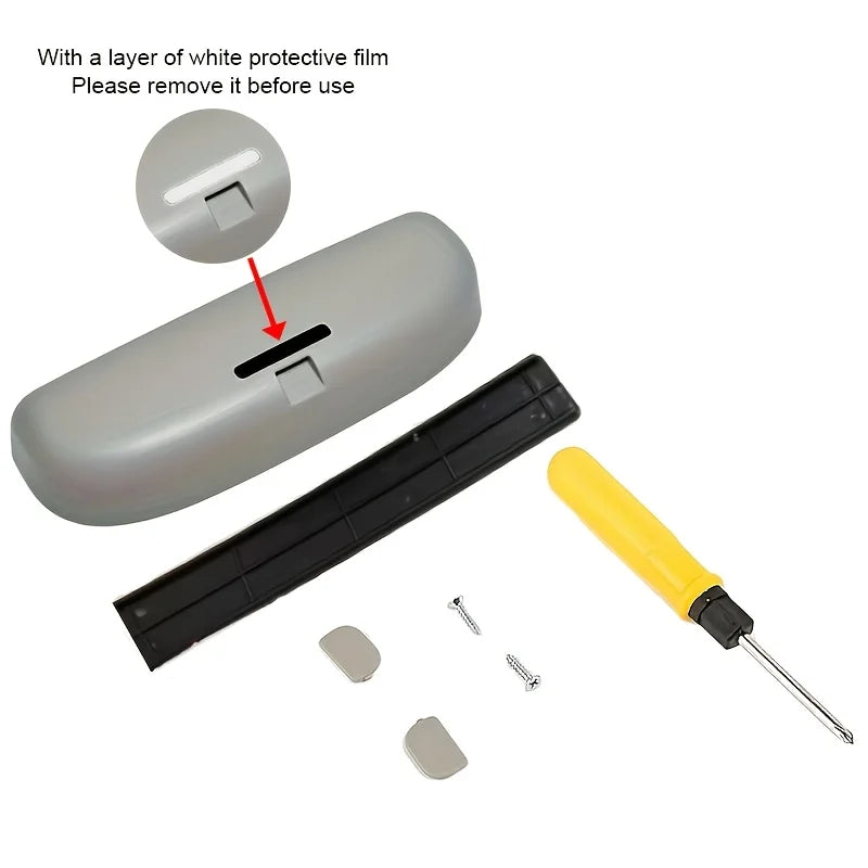 Car-Mounted Glasses Case, Original Car Model Without Handle, Modified for Universal Multifunctional In-Car Storage, Non-Damaging Installation, Car Glasses Case