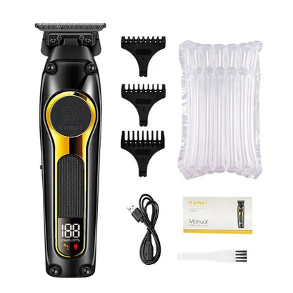 Kemei Rechargeable Hair Clippers kit Professional DLC Blade Electric Trimmer Men Barber Cordless Shaver KM-2242 KM-2351 KM-3209